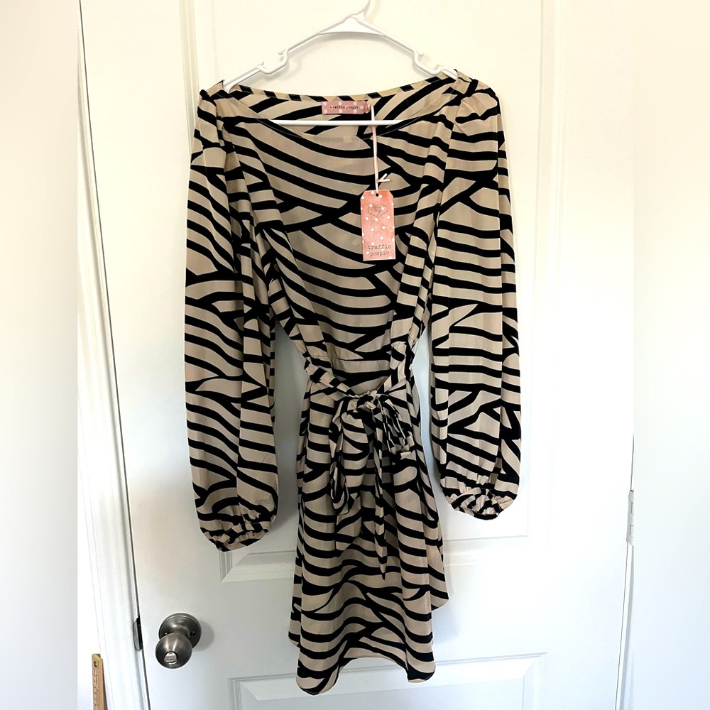 Anthropologie Traffic People Lily Long Sleeve Mini Dress Size M NWT